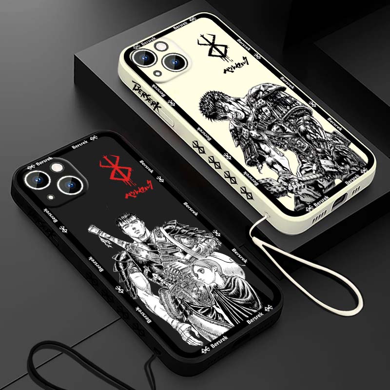 Apple Iphone 15 - Coque de téléphone liquide avec corde