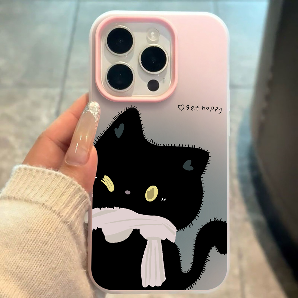 Phone Cases Cat - Coque de téléphone INS Couple Noir
