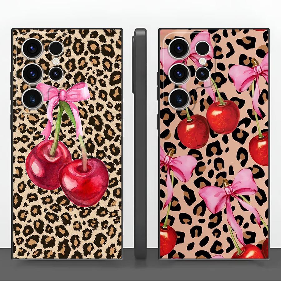 Phone Cases Cherry - Coque de téléphone Leopard Cherry pour