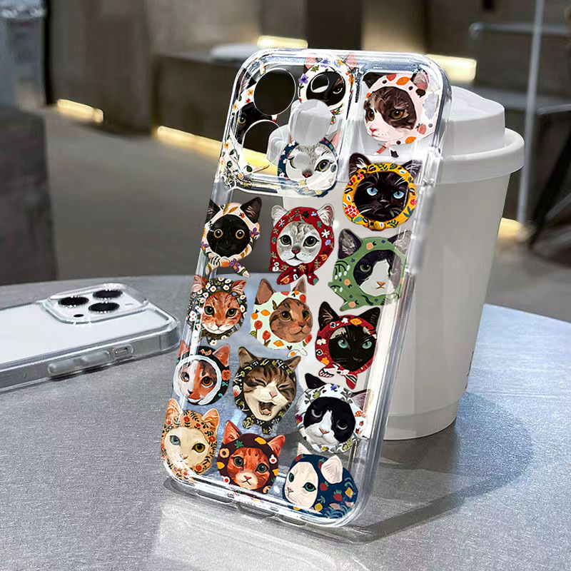 Phone Cases Cat - Coque de téléphone transparente avec chat