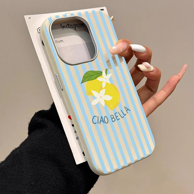 Conception rétro rayée citron  - Phone Cases Samsung S23 avis et prix